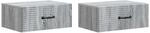 vidaXL Wandmontierter Nachttisch 2 Stk Graues Sonoma 49 x 34,5 x 20 cm 898628