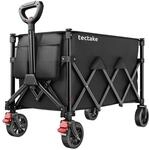 Tectake Bollerwagen Rollrider Faltbar Kunststoffr&auml;der Mit Profil 120 L 45 x 88 x 95