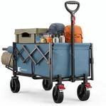 Sunula Bollerwagen Faltbar mit mit Erweiterbarer Heckklappe 115L Blau
