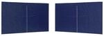 vidaXL Party Zelt Seitenteil 2 Stk Blau 400 x 195 cm PE und Stahl 42033023