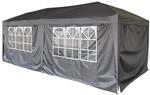 DELUKE Pavillon RIGA 6x3m Schwarz Kunststoff Gartenpavillon Partyzelt...