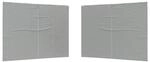 vidaXL Party Zelt Seitenteil 2 Stk Hellgrau 400 x 195 cm PE und Stahl 42033007