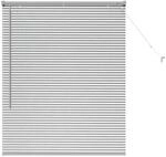 vidaXL Balkenjalousien mit Vorh&auml;ngen Silber 130 x 105 cm Aluminium 42005898