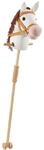 Tectake Steckenpferd Ab 24 Monaten Aus Weichem Cord 24 x 26 x 130 cm Wei&szlig;