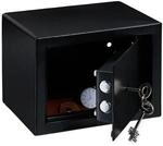 Relaxdays Wandtresor Stahl Schwarz Abschlie&szlig;bar 17 cm x 23 cm x 17 cm 3,7 kg