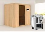 Karibu Sauna Finja mit Bio-Ofen externe Stg.Easy Natur