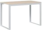 vidaXL Computertisch Wei&szlig; und Eiche-Optik 110x60x73 cm Holzwerkstoff 30198