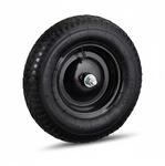 Relaxdays Schubkarrenrad Stahl Schwarz Luftbereift Mit Achse 39 cm x 9 cm 2,3 kg
