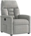 vidaXL Relaxsessel Hellgrau Mikrofasergewebe 4015564