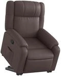 vidaXL Relaxsessel mit Aufstehhilfe Braun Kunstleder 3205152