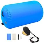vidaXL Aufblasbare Gymnastik-Rolle mit Pumpe 100x60 cm PVC Blau 92714