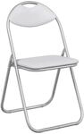vidaXL Klappstuhl 8 Stk Wei&szlig; und Grau 48 x 43,5 x 81 cm Kunstleder 42029063