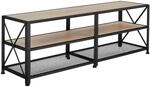 Tectake Tv Regal Chicago Industrial Style Holz und Stahl 141 x 41 50 x 50 50 cm