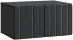 vidaXL Wandmontierter TV-Schrank Schwarz 59,5 x 41 x 30 cm 898336