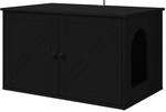 vidaXL Katzenhaus Schwarz 85 x 55 x 50,5 cm Holzwerkstoff 8000726