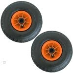 TRUTZHOLM 2x Sackkarrenrad Luftrad 260x85mm 3.00-4 Achl&auml;nge 75mm 4PR Nadellager