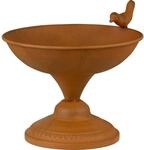 Dobar Vogeltr&auml;nke mit Sockel Cortenstahl &Oslash; 22,5 cm x 21 cm Edelrost
