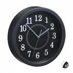 Relaxdays Wanduhr Kunststoff Metall Schwarz Sekundenzeiger 20 cm x 4 cm 250 g