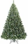 vidaXL K&uuml;nstlicher Weihnachtsbaum mit 300 LEDs Gr&uuml;n 180 cm PE und PVC 3397844