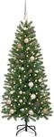 vidaXL K&uuml;nstlicher Weihnachtsbaum mit 150 LEDs Gr&uuml;n 150 cm PE und PVC 3397339