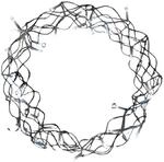 Lex 40 LED Metallkranz &Oslash; 30 cm Weihnachtskranz Lichterkette Batterie Deko Wei&szlig;