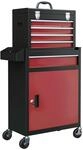 HOMCOM Werkstattwagen Werkzeugwagen Stahl Rot 60L x 28B x 102H cm