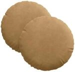 vidaXL Sitzkissen 2 St&uuml;ck Braun &Oslash; 30 x 13 cm Samt 42014108