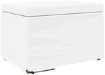 vidaXL Hocker Wei&szlig; 61 x 41 x 40 cm Kunstleder und Engineering Holz 876772