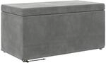 vidaXL Hocker Dunkelgrau 81 x 41 x 40 cm Samt und Engineering Holz 876781