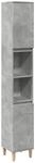 vidaXL Badschrank Betongrau 30x30x190 cm Holzwerkstoff 857101