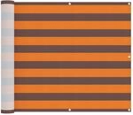 vidaXL Balkonsichtschutz Orange und Braun 100 x 400 cm Oxford-Stoff 42030660