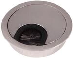 SOTECH Kabeldurchlass Metall &Oslash;60 mm Edelstahloptik mit B&uuml;rstendichtung