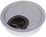 SOTECH Kabeldurchlass Metall &Oslash;60 mm Chrom Matt mit B&uuml;rstendichtung