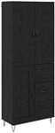vidaXL Highboard Wandmontiert 2 Stk Schwarz Eichen-Optik Holzwerkstoff 3416079