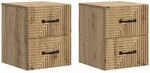 vidaXL Wandmontierter Nachttisch 2 Stk Artisan-Eiche 34,5 x 33 x 40 cm 898654