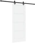 vidaXL Schiebet&uuml;r ORKDAL Wei&szlig; 83 x 202 cm Massives Kiefernholz 3445551