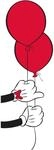 Komar Wandbild Mickey Mouse Balloon 30 x 40 cm