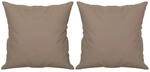 vidaXL Zierkissen 2 Stk Taupe 40x40 cm Mikrofasergewebe 349495