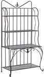 Beliani Badezimmerregal PAVONA Schwarz 50x94x170