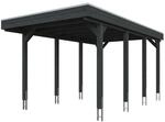 Skan Holz Carport Friesland mit Stahl-Dachplatten 320 cm x 555 cm Anthrazit