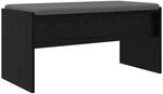 vidaXL Flurbank mit Kissen Schwarz Eichen-Optik 83 x 38 x 40 cm 891553
