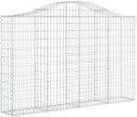 vidaXL Gabione mit Hochbogen 200x30x120/140 cm Eisen 1536791