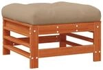 vidaXL Gartenfu&szlig;st&uuml;tze Massives Kiefernholz Wachsbraun 865631