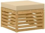 vidaXL Outdoor-Fu&szlig;hocker Massivholz Akazie Wei&szlig; 901492
