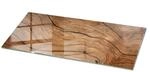 Tulup Tischplatte Nat&uuml;rliches Holzmuster Couchtischplatte 125x50 cm Braun