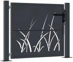 vidaXL Gartentor Anthrazit 105x105 cm Stahl Gras-Design 153167