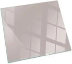 Tulup Glasplatte f&uuml;r Kamin Beige Funkenschutzplatte Kamin&ouml;fen Quadrat 60x60 cm