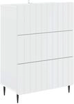 vidaXL Schubladenschrank Wei&szlig; 66 x 34,5 x 92 cm Holzwerkstoff 894375