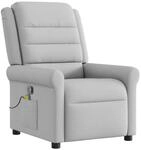 vidaXL Massagesessel Wolkengrau Stoff 4015655