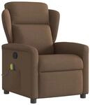 vidaXL Massagesessel Braun Stoff 4015590